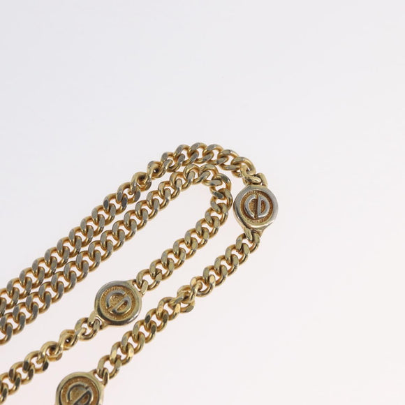 Christian Dior Necklace metal Gold Tone Auth bs34061