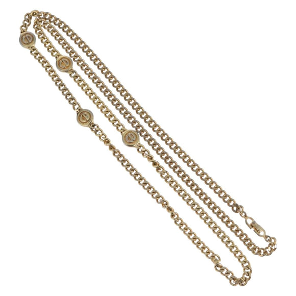 Christian Dior Necklace metal Gold Tone Auth bs34061