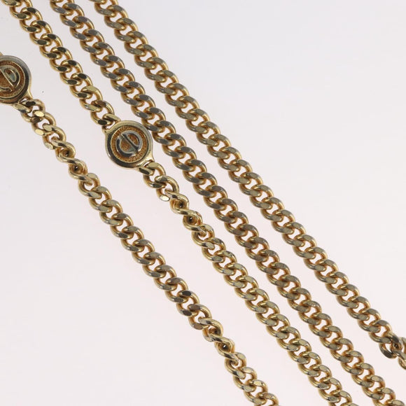 Christian Dior Necklace metal Gold Tone Auth bs34061