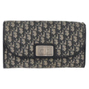 Christian Dior Trotter Canvas Chain Shoulder Bag Navy Gold Auth bs34064-2