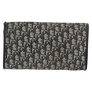 Christian Dior Trotter Canvas Chain Shoulder Bag Navy Gold Auth bs34064-3