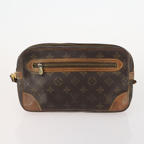 LOUIS VUITTON Monogram Pouch Clutch Bag 2 Set LV Auth bs34068