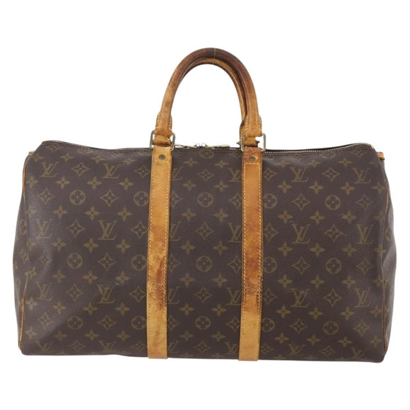 LOUIS VUITTON Monogram Keepall 45 Boston Bag M41428 LV Auth bs34073