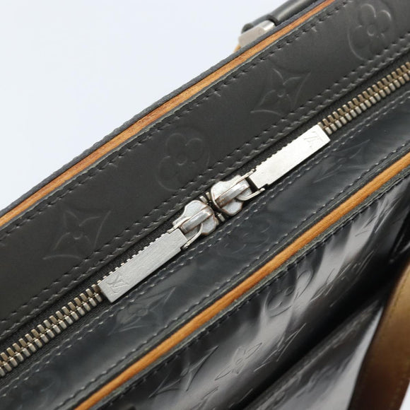 LOUIS VUITTON Monogram Mat Malden Hand Bag Black M55132 LV Auth bs34086