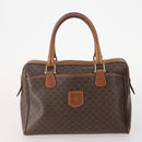 CELINE Macadam Canvas Hand Bag PVC Leather 2 Set Brown Navy Auth bs34088-2
