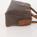 CELINE Macadam Canvas Hand Bag PVC Leather 2 Set Brown Navy Auth bs34088-4