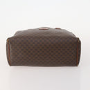 CELINE Macadam Canvas Hand Bag PVC Leather 2 Set Brown Navy Auth bs34088-7