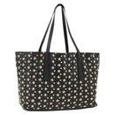 Jimmy Choo Tote Bag Leather Black Gold Auth bs34093-1