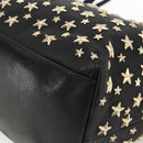 Jimmy Choo Tote Bag Leather Black Gold Auth bs34093-10