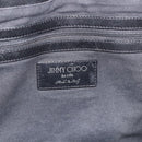 Jimmy Choo Tote Bag Leather Black Gold Auth bs34093-14