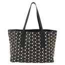 Jimmy Choo Tote Bag Leather Black Gold Auth bs34093-3