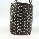 Jimmy Choo Tote Bag Leather Black Gold Auth bs34093-5