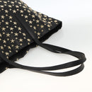 Jimmy Choo Tote Bag Leather Black Gold Auth bs34093-7