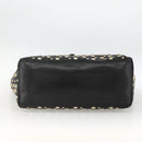Jimmy Choo Tote Bag Leather Black Gold Auth bs34093-9