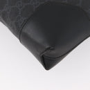 GUCCI GG Supreme Sherry Line Shoulder Bag PVC Black Red Navy 474139 Auth bs34094-12