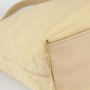 PRADA Shoulder Bag Nylon Beige Silver Auth bs34095-14