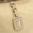 PRADA Shoulder Bag Nylon Beige Silver Auth bs34095-17