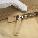 PRADA Shoulder Bag Nylon Beige Silver Auth bs34095-10