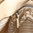 PRADA Shoulder Bag Nylon Beige Silver Auth bs34095-22