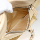 PRADA Shoulder Bag Nylon Beige Silver Auth bs34095-24