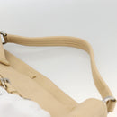 PRADA Shoulder Bag Nylon Beige Silver Auth bs34095-8