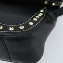 Gianni Versace Hand Bag Nylon Black Gold Auth bs34097-9