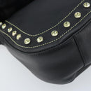 Gianni Versace Hand Bag Nylon Black Gold Auth bs34097-14