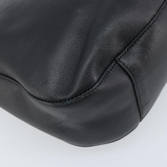 Gianni Versace Hand Bag Nylon Black Gold Auth bs34097