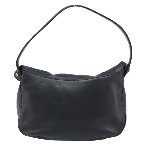 Gianni Versace Hand Bag Nylon Black Gold Auth bs34097