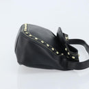 Gianni Versace Hand Bag Nylon Black Gold Auth bs34097-3