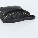 Gianni Versace Hand Bag Nylon Black Gold Auth bs34097-7