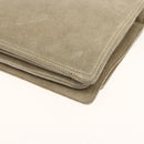 PRADA Shoulder Bag Suede Beige Silver Auth bs34098-15
