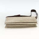 PRADA Shoulder Bag Suede Beige Silver Auth bs34098-5
