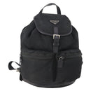 PRADA Backpack Nylon Black Silver Auth bs34099-1