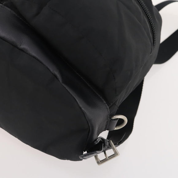 PRADA Backpack Nylon Black Silver Auth bs34099