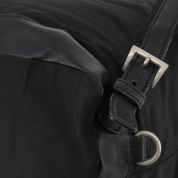 PRADA Backpack Nylon Black Silver Auth bs34099
