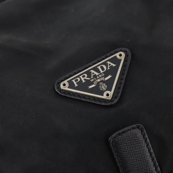 PRADA Backpack Nylon Black Silver Auth bs34099