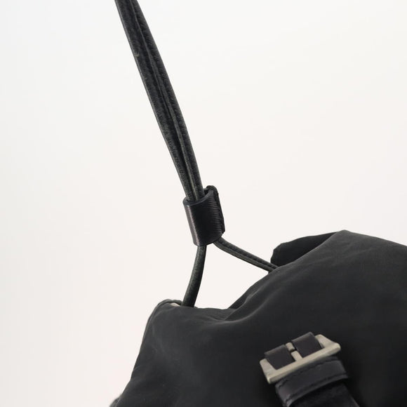 PRADA Backpack Nylon Black Silver Auth bs34099