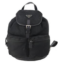 PRADA Backpack Nylon Black Silver Auth bs34099-13