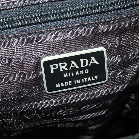 PRADA Backpack Nylon Black Silver Auth bs34099
