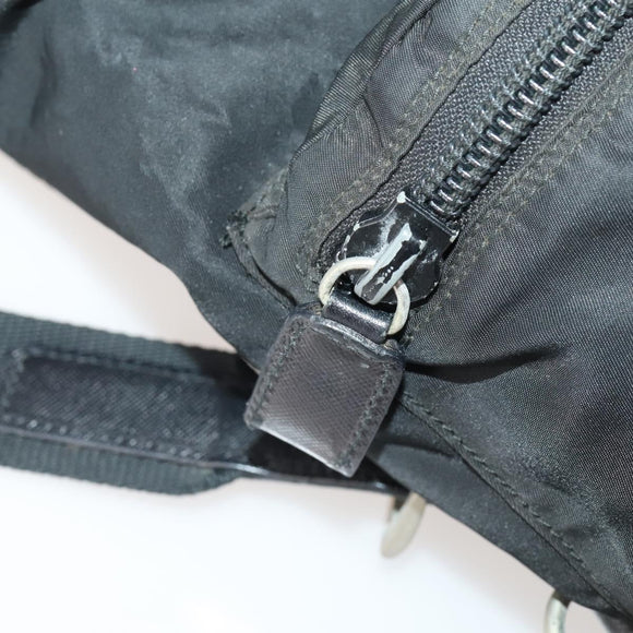 PRADA Backpack Nylon Black Silver Auth bs34099