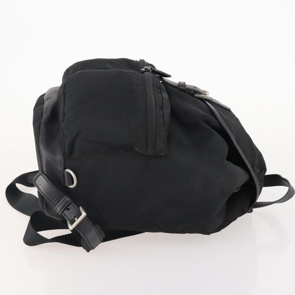 PRADA Backpack Nylon Black Silver Auth bs34099
