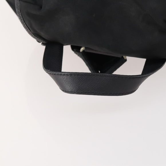 PRADA Backpack Nylon Black Silver Auth bs34099