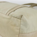 PRADA Hand Bag Nylon Beige Silver Auth bs34100-9