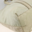PRADA Hand Bag Nylon Beige Silver Auth bs34100-14