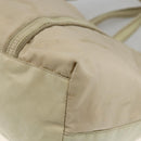 PRADA Hand Bag Nylon Beige Silver Auth bs34100-15