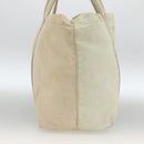 PRADA Hand Bag Nylon Beige Silver Auth bs34100-3