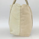 PRADA Hand Bag Nylon Beige Silver Auth bs34100-4