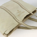 PRADA Hand Bag Nylon Beige Silver Auth bs34100-6