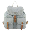 PRADA Backpack Nylon Light Blue Silver Auth bs34101-13